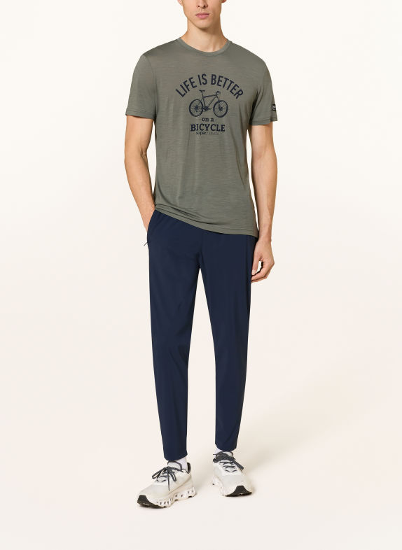 super.natural T-shirt BETTER BIKE with merino wool GREEN