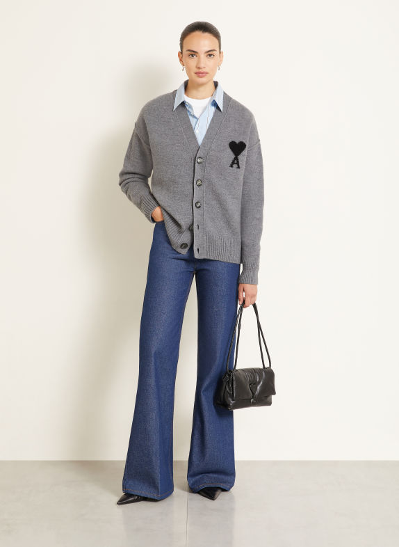AMI PARIS vest GRIJS / ZWART