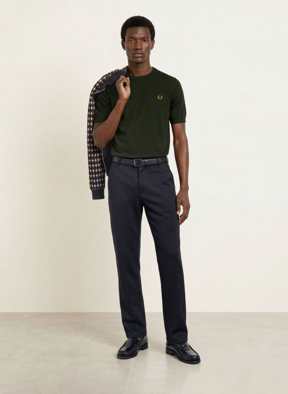 FRED PERRY tričko TMAVĚ ZELENÁ