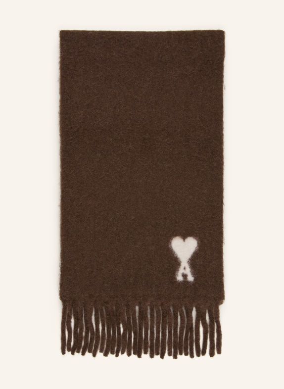 AMI PARIS Alpaca sjaal MARRON FONCÉ