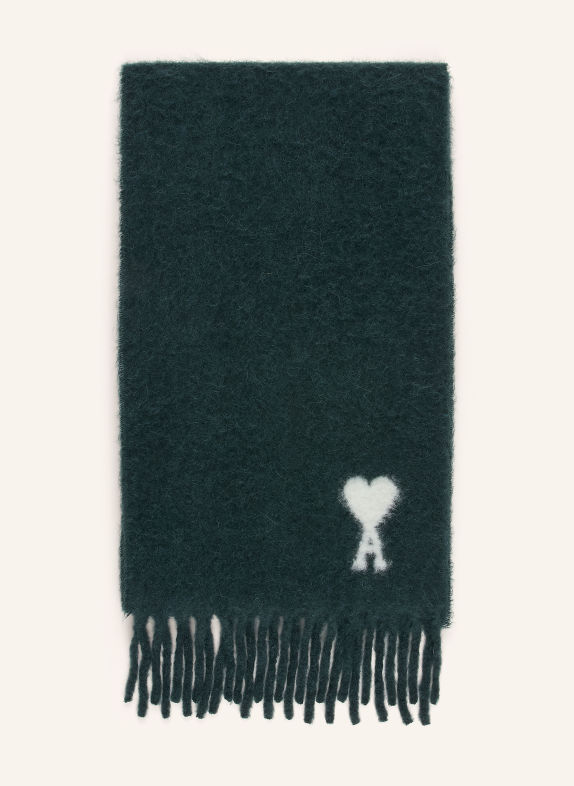AMI PARIS Alpaca sjaal DONKERGROEN