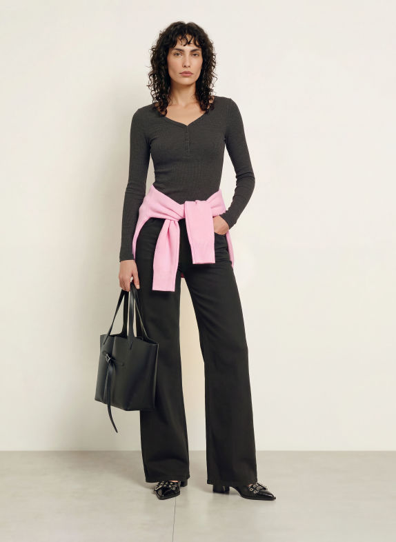 LADNERI Longsleeve GRETA DONKERGRIJS