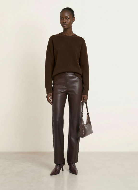 VINCE Cashmere-Pullover DUNKELBRAUN