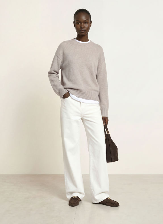 ARKET Oversized-Pullover aus Cashmere HELLBRAUN