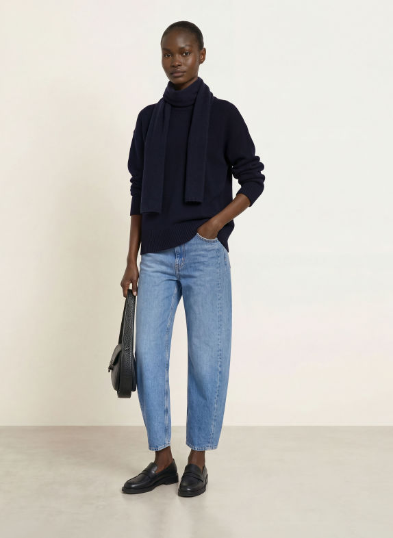 ARKET Oversized cashmere sweater DARK BLUE