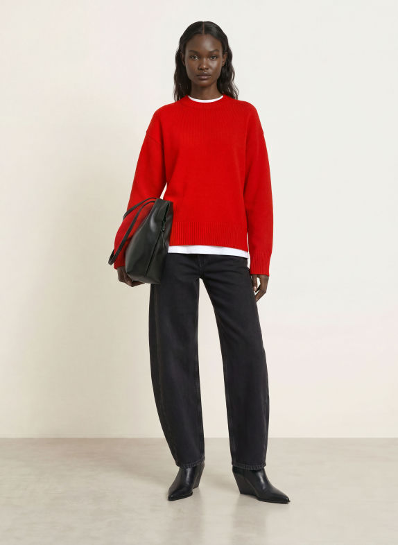 ARKET Pull oversize en cachemire ROUGE