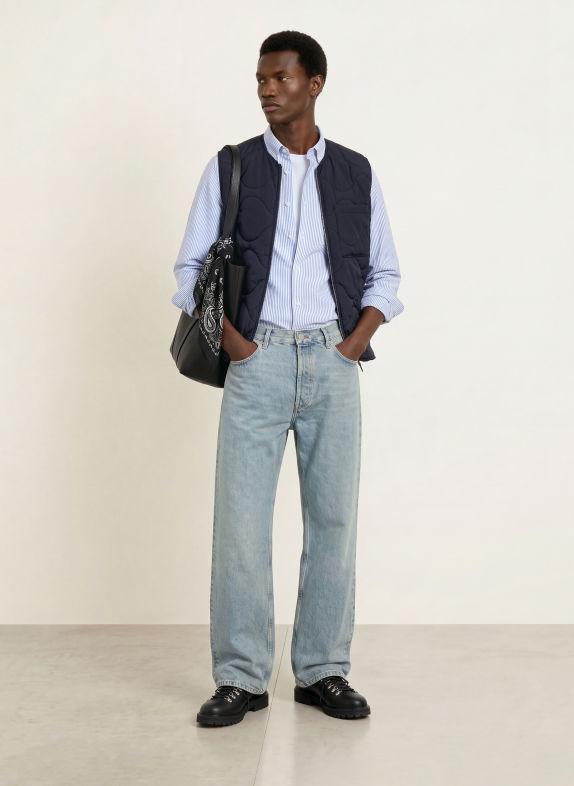 ARKET quilted vest DARK BLUE