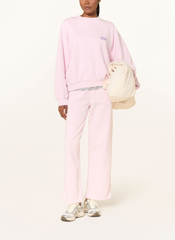 American Vintage PLIZZY sweatpants LIGHT PINK / PURPLE