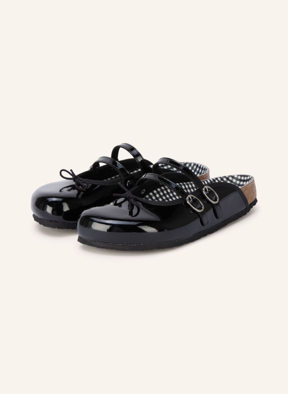 1774 BIRKENSTOCK Lakované mules SCALA ČERNÁ