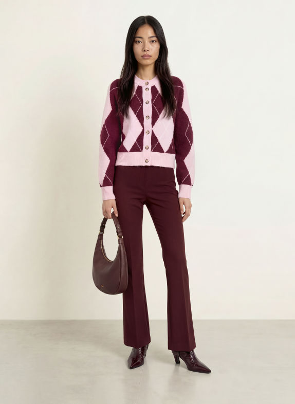 Y.A.S. Vest DONKERROOD / ROZE