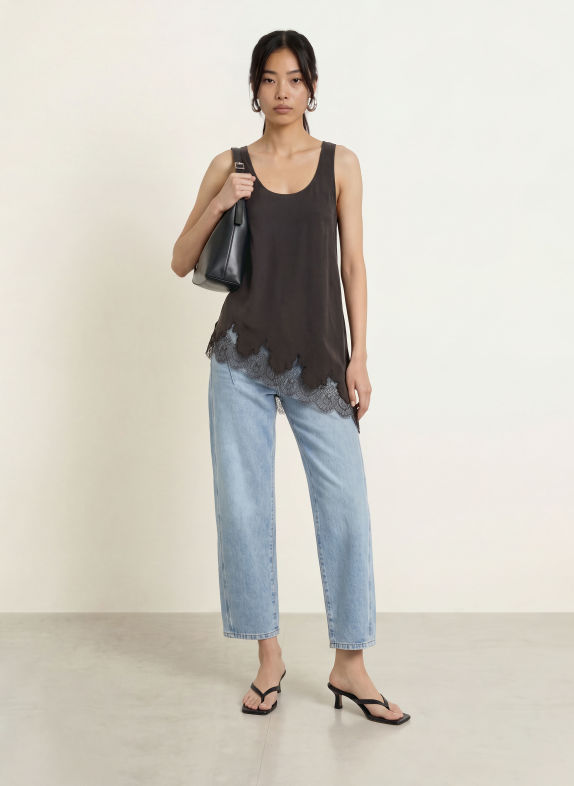Y.A.S. Barrel Jeans LIGHT BLUE DENIM