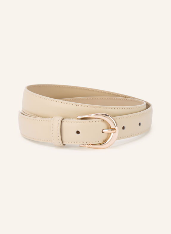 BOSS Ledergürtel CAROL BEIGE / GOLD
