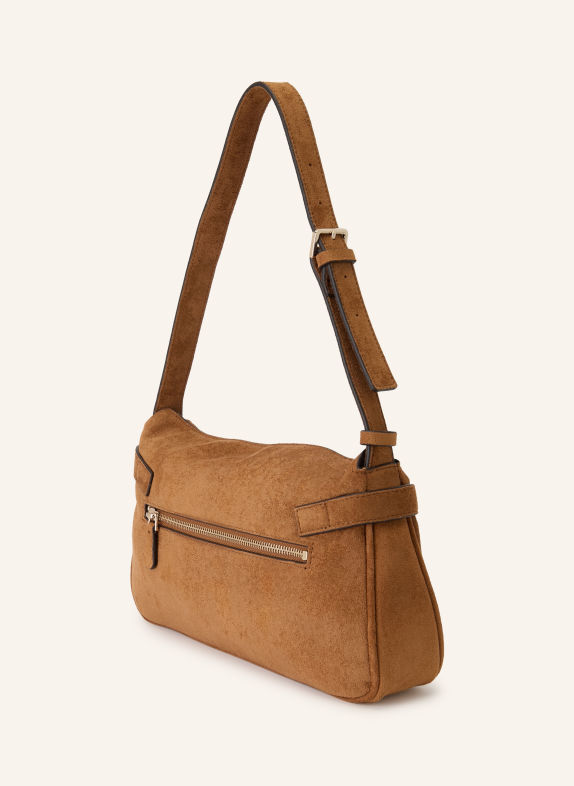 GUESS ELLA Crossbody Bag COGNAC / GOLD