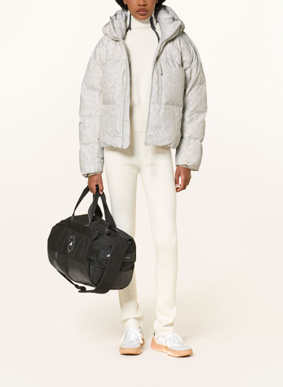 adidas by Stella McCartney Steppjacke ADIDAS BY STELLA MCCARTNEY SHORT PADDED PRINTED mit abnehmbarer Kapuze WEISS / CREME