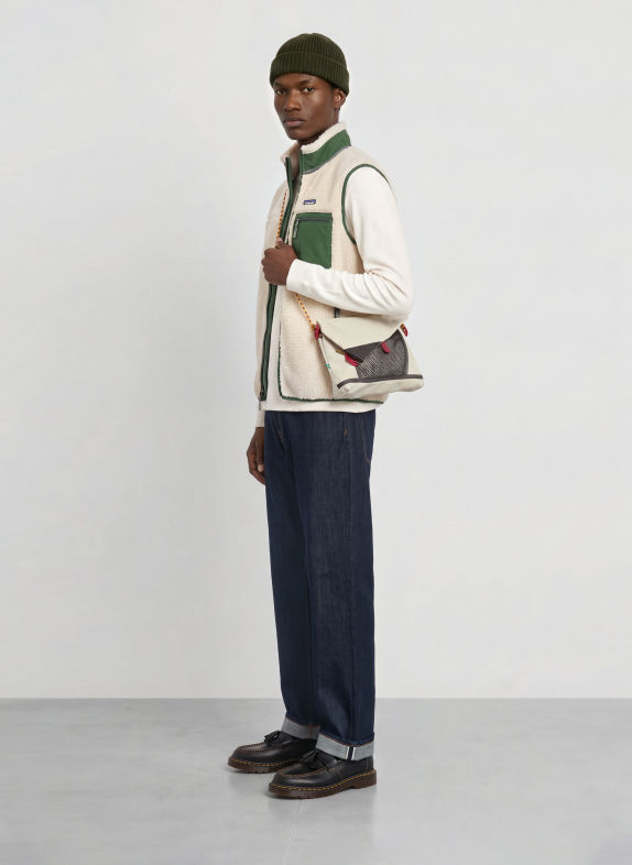 Klättermusen Sac à bandoulière HRID WP 3 l CRÈME / GRIS FONCÉ / ROUGE FONCÉ