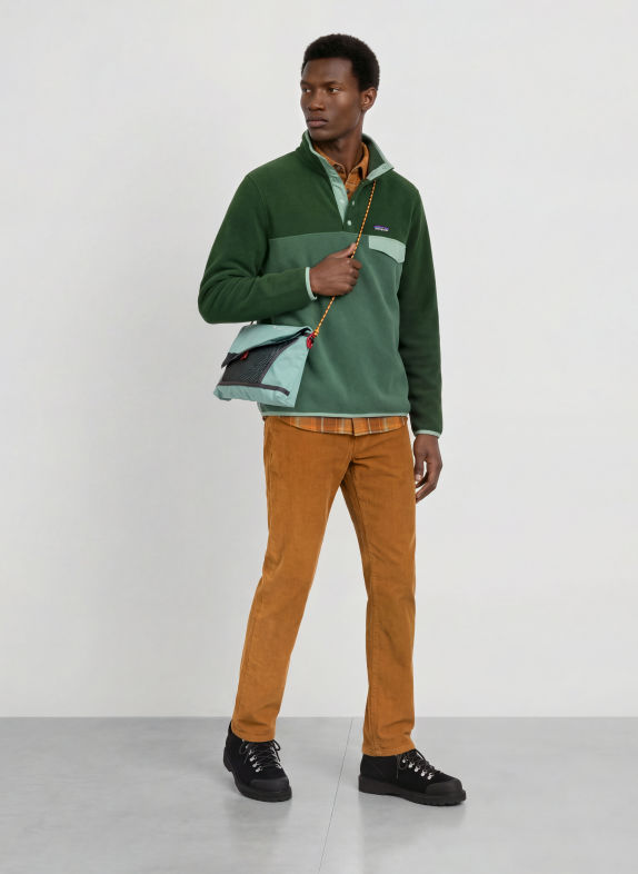 Klättermusen Sac à bandoulière HRID WP 3 l VERT / GRIS FONCÉ / ROUGE FONCÉ