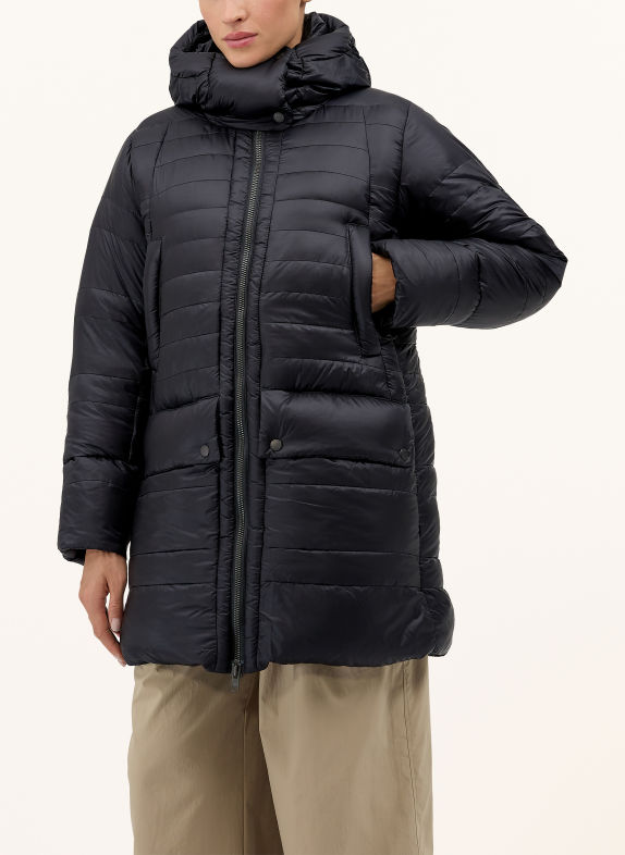 MAMMUT Daunenmantel ALPS IN HOODED SCHWARZ