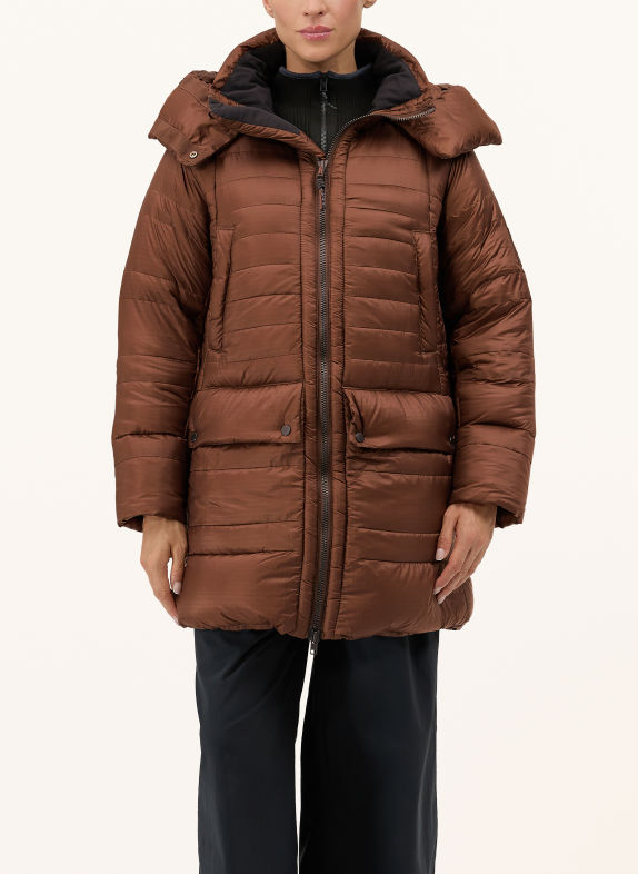 MAMMUT Daunenmantel ALPS IN HOODED BRAUN