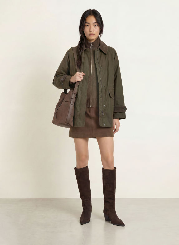 SELECTED Svrchní košile KHAKI / HNĚDÁ