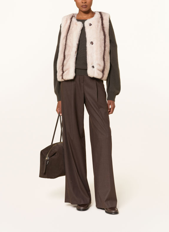 InWear Kunstfell-Weste ZABELLEIW CREME / DUNKELBRAUN