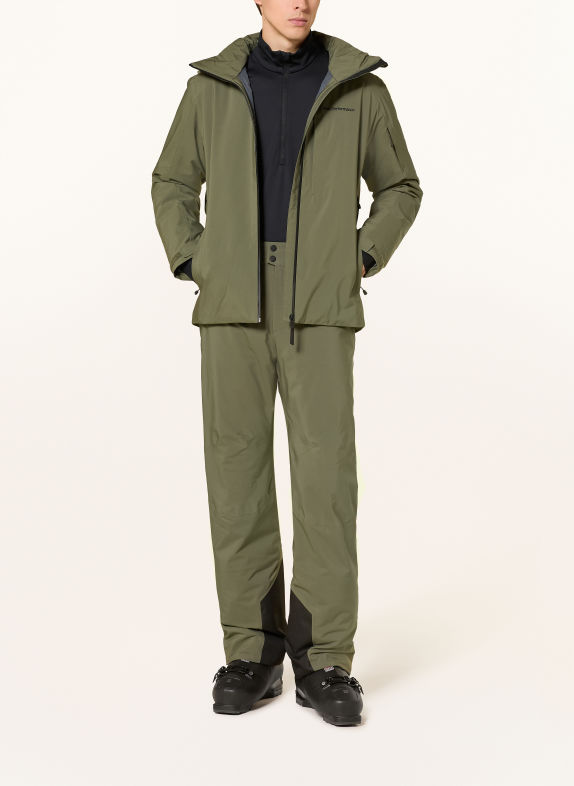 Peak Performance MAROON INSULATED Ski Pants KHAKI / BLACK