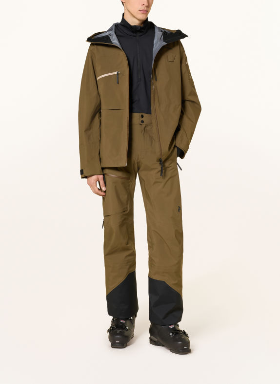 Peak Performance ALPINE GORE-TEX C-KNIT™ 3L Hardshell ski pants OLIVE / BLACK