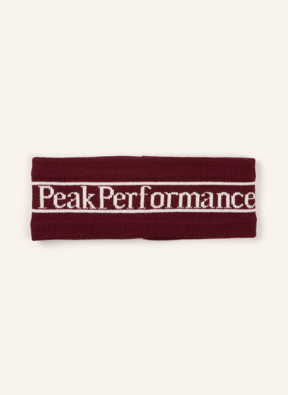Peak Performance Stirnband DUNKELROT / WEISS