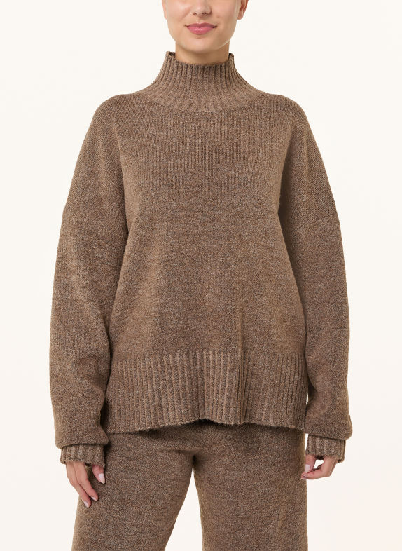 VENICE BEACH Sweter AMBER SZAROBRĄZOWY