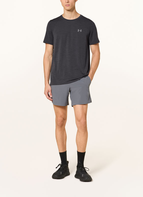 UNDER ARMOUR Funkční tričko UA WOOL RUN TMAVĚ ŠEDÁ