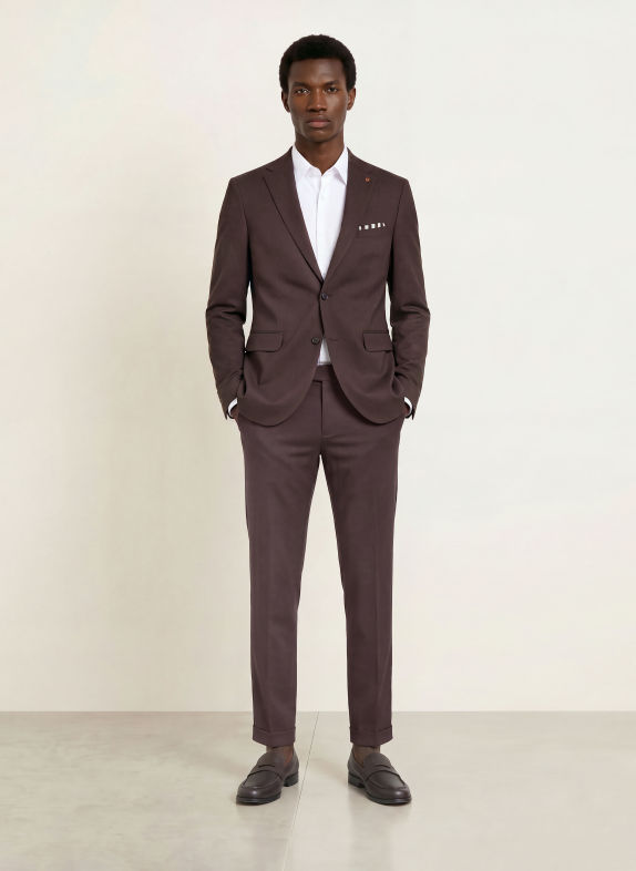 CG - CLUB of GENTS Pantalon CG CLOW Extra Slim Fit 43 DUNKELROT