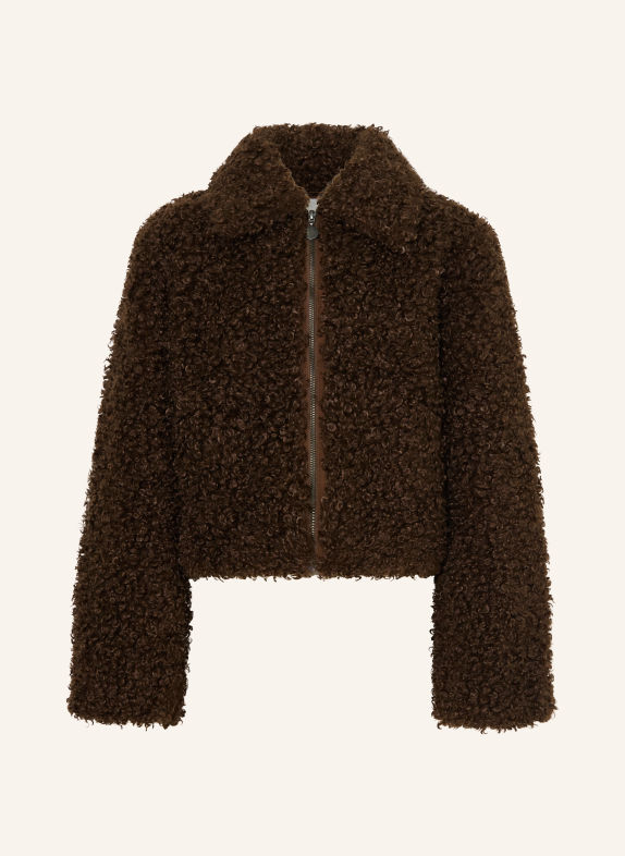 STELLA McCARTNEY KIDS Jas van imitatiebont MARRON FONCÉ