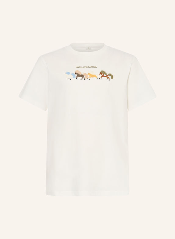 STELLA McCARTNEY KIDS T-shirt WIT / BRUIN / LICHTBLAUW