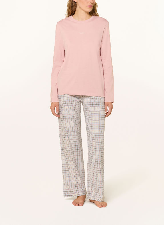 Marc O'Polo Pyjamabroek van flanel CRÈME / ROSE CLAIR / LICHTBLAUW