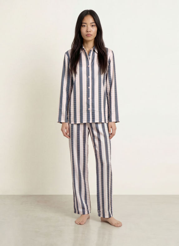 JOOP! Lounge-Shirt DUNKELGRAU / ROSÉ / BEIGE