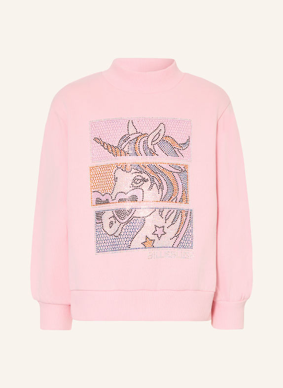 Billieblush Sweatshirt orné de pierres décoratives ROSÉ