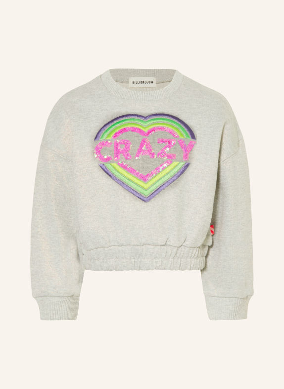 Billieblush Sweatshirt avec fil pailleté et paillettes GRIS / LILAS / VERT CLAIR