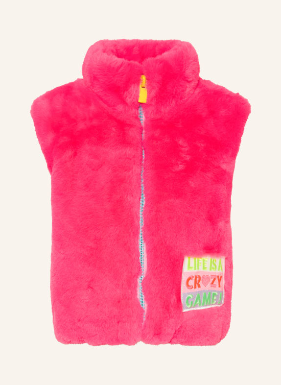 Billieblush Veste sans manches en fausse fourrure ROSE FUCHSIA FLUO / JAUNE FLUO / VERT FLUO
