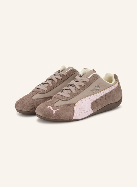 PUMA SPEEDCAT BRUSHED LUXE Sneakers DARK BROWN / LIGHT PINK / GRAY