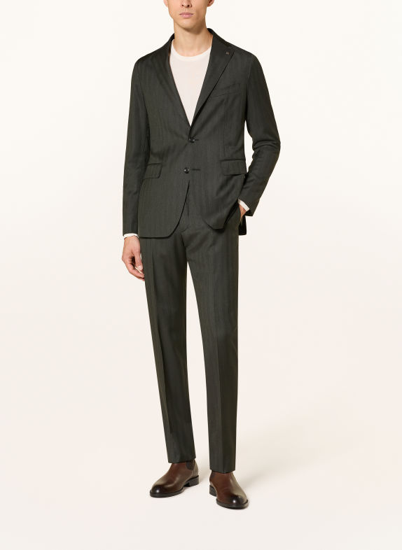 TAGLIATORE Oblek Extra Slim Fit TMAVĚ ZELENÁ