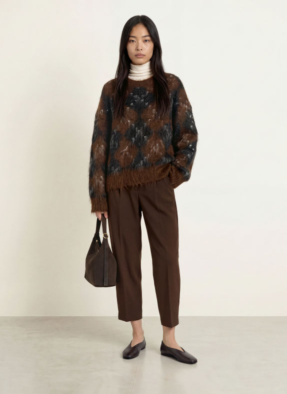 Part Two DOMENIC 7/8-length trousers DARK BROWN