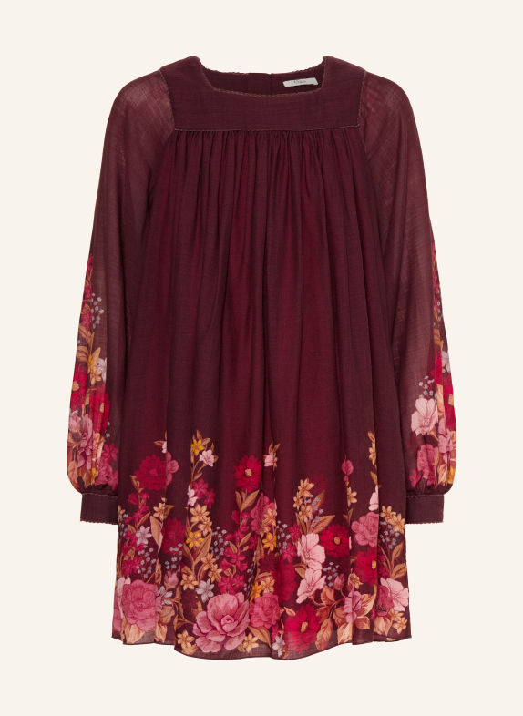 Chloé Robe ROUGE FONCÉ / MARRON CLAIR / FUCHSIA