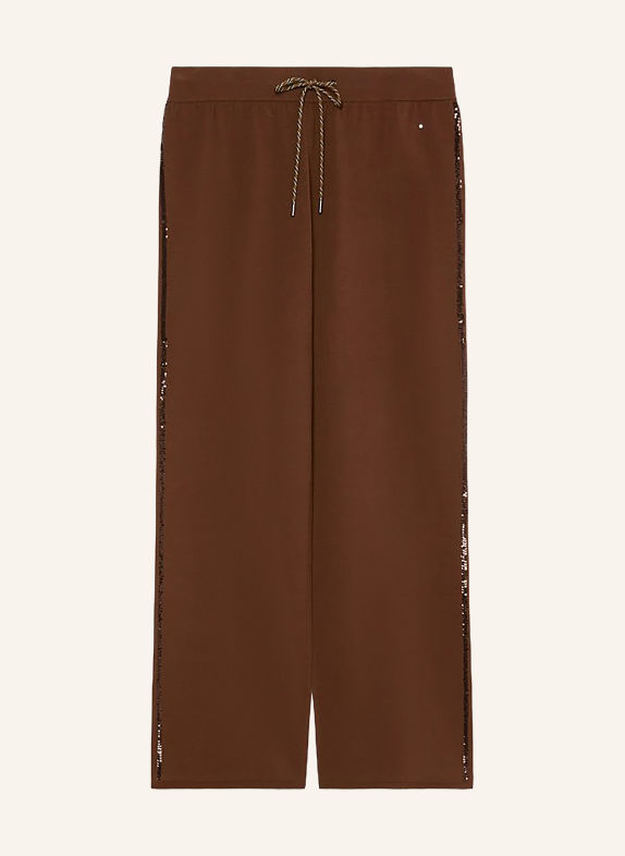 MARINA RINALDI Strickhose DESTINO mit Pailletten DUNKELBRAUN