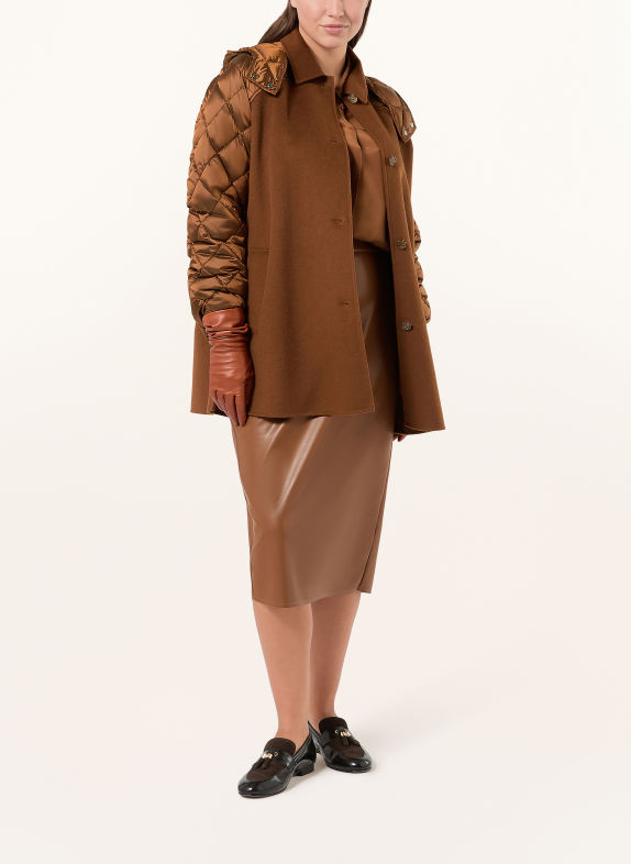 PERSONA MARINA RINALDI PMRMAESA Jacket in a blend of materials BROWN