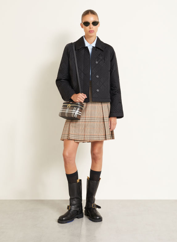 BURBERRY Kurtka pikowana TIFFIELD CZARNY