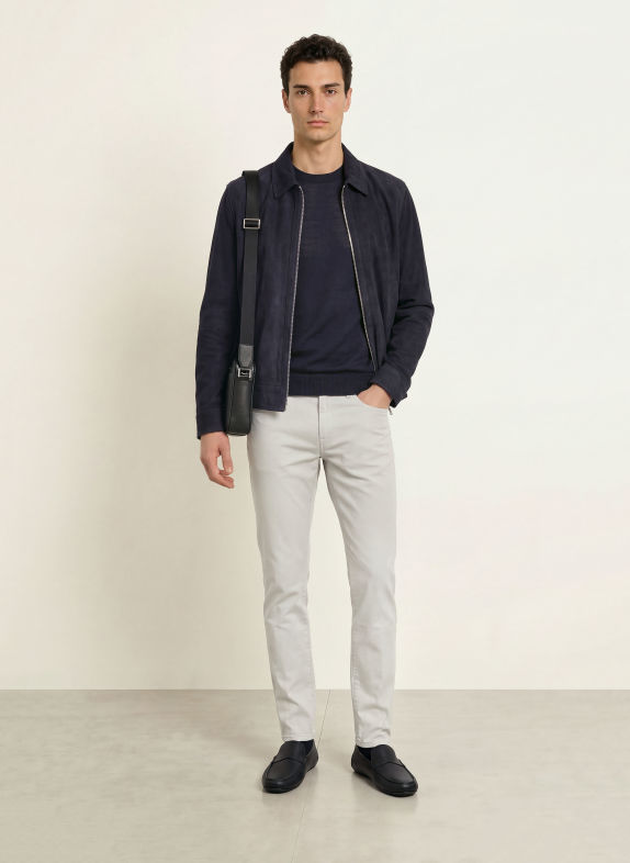 BOSS Trui LENO DONKERBLAUW