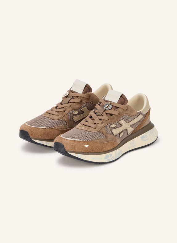 PREMIATA LAURYN Sneakers BROWN / GOLD / CREAM