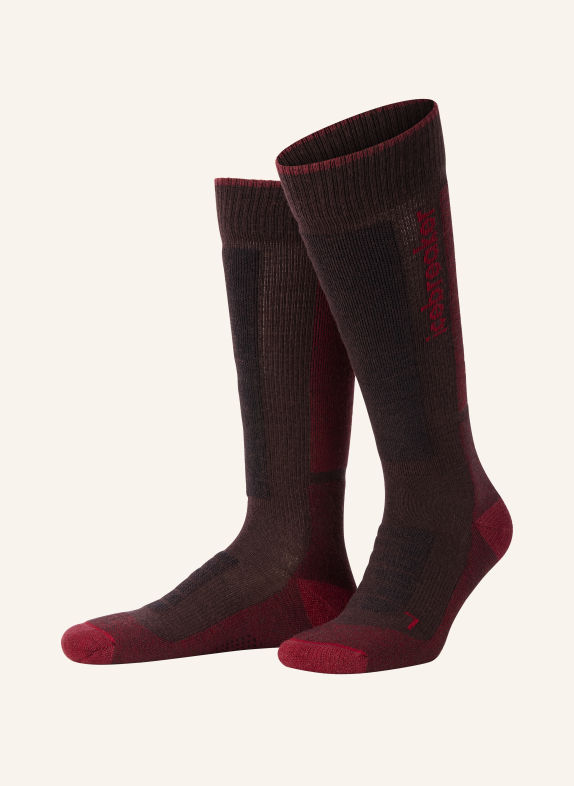 icebreaker Skisocken MERINO BLEND SKI+ DUNKELROT / SCHWARZ