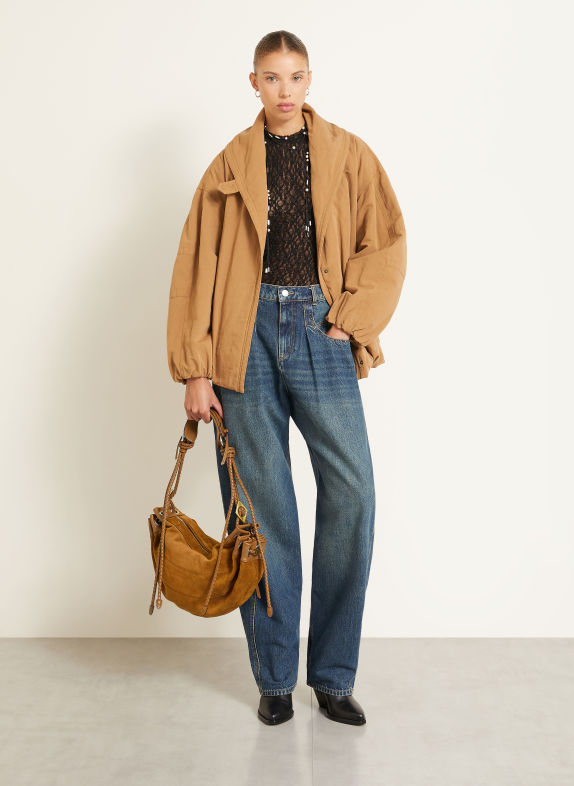 ISABEL MARANT Schultertasche MAIA MEDIUM mit Pouch DUNKELBRAUN