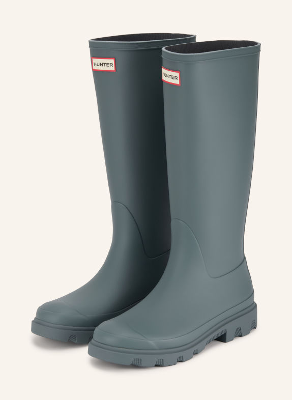 HUNTER Regenlaarzen DOWNPOUR TALL BLAUWGRIJS