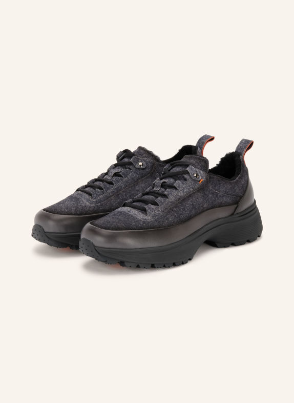 Santoni Sneakersy CZIEMNOSZARY
